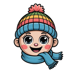 Cute Cartoon Characters and Cosmetic Jar Illustration Set