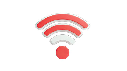 3D Wifi Symbol on White Background