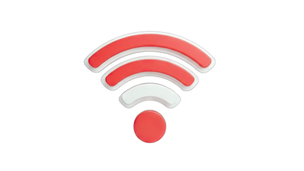 3D Wifi Symbol on White Background
