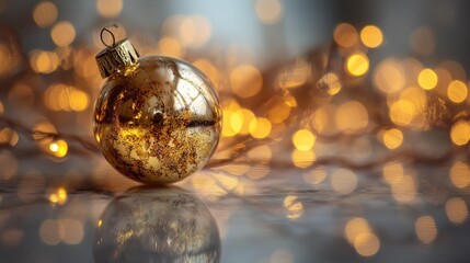 golden christmas ball