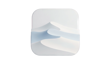Abstract Desert Landscape in a Rounded Square