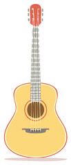 Acoustic Guitar Illustration Musical Instrument Stringed Instrument Design Isolated