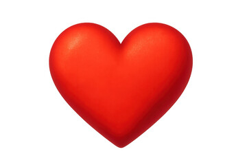 Red heart symbol representing love, romance, passion, and valentine's day on transparent background