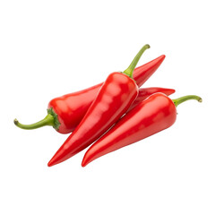 A close-up shot of several vibrant red chili peppers