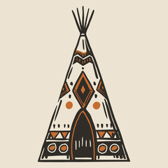 Colorful teepee patterns © DGIM studio