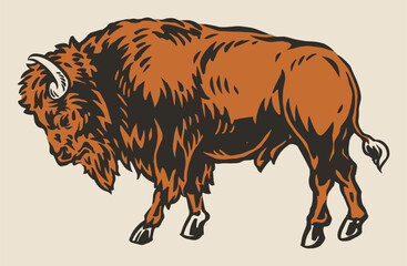 Earthy bison art