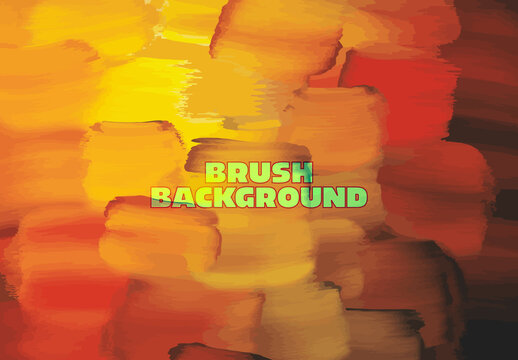 Abstract Oil Paint Brush Strokes Background in Warm Autumn Colors