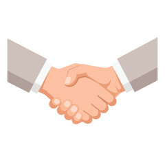 Successful business handshake finalizing partnership agreement illustration