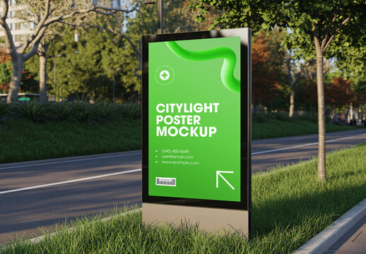 Citylight Digital Poster Mockup