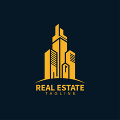 Timeless Luxury Real Estate Logo with Roof Design for Exclusive Realtor and Investment Agency
