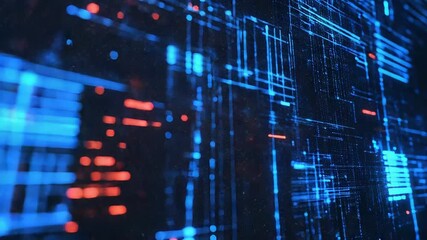 Digital data network lines flowing across abstract technology background - Powered by Adobe