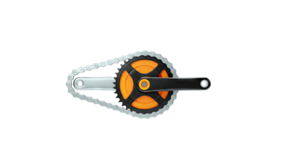 Bicycle Crankset Isolated on White Background