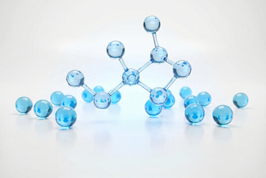 3d render of a dna molecule structure illustrating a complex network of atoms and chemical connections for science and technology communication - Powered by Adobe