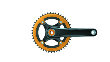 Bicycle Crankset Isolated on White Background