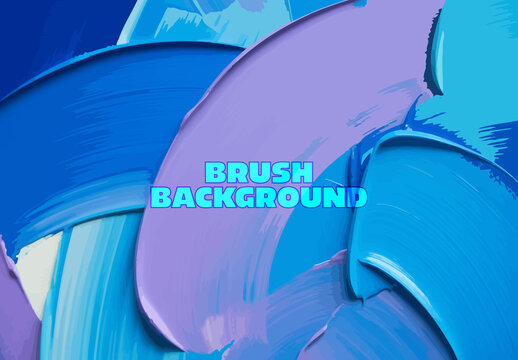 Thick Oil Paint Brush Strokes Abstract Background in Cool Tones