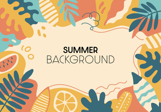 Tropical Summer Background Illustration