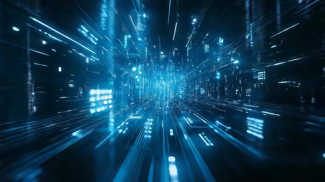 Digital data network connecting global information technology cyberspace