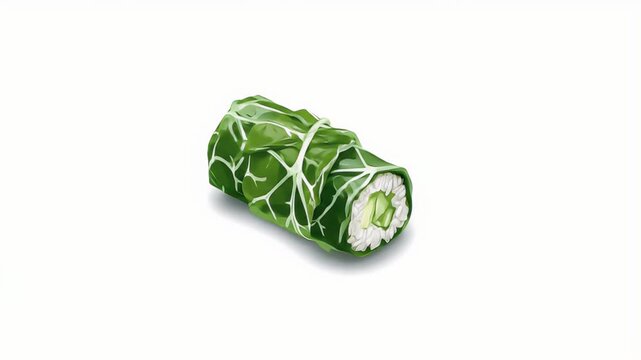 Delicious and Healthy Collard Green Wraps with Fresh Ingredients.