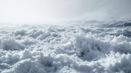 Majestic sea water waves surface with amazing sunlight reflections and flares
