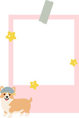 Polaroid Corgi Photo Frame