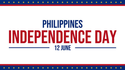 Minimal white background banner for Philippines Independence Day with elegant and national-themed layout
