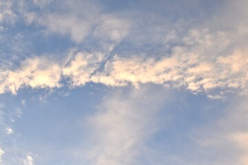 cloud spreading on twilight sunset sky in evening  