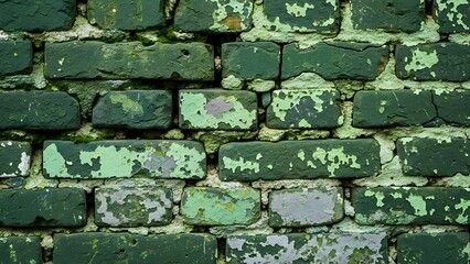 ia generated. Brick wall texture with colored tones and seamless repeating pattern, perfect for widescreen backgrounds, banners, and design projects.
