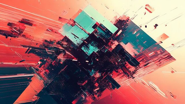 Digital data abstraction processing fragments chaotic geometric structure