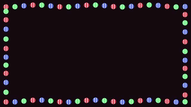 Striped candy balls animation