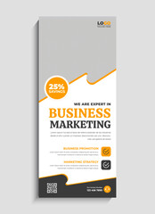 Business Marketing Agency Roll Up Standee Signage Banner Template