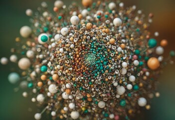 Intricately Intertwined Micro-world Particles and Protrusions