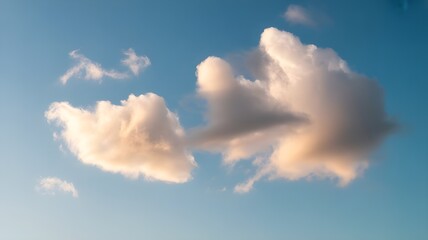 two big smoke white clouds with background