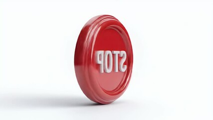 Red Stop Button - A Clear and Concise Visual Message.