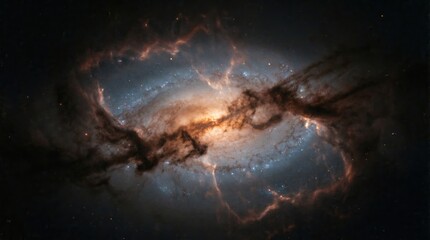 An awe-inspiring galaxy displaying the wonders of the universe. This image showcases cosmic beauty, featuring bright and vibrant colors, and capturing the depth of space.