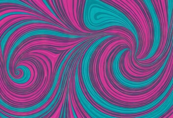 Pink and Turquoise Flowing Swirl Abstract Background