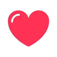Heart icon. Heart shape red sign, symbol. Love, romance, holiday, valentines day, valentine concept. Vector illustration. Editable stroke. Flat design decor element.