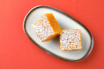 Traditional Indian Sweet Moong Dal Burfi 