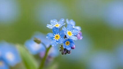 Hibiscus, Gardenia, and Forget-Me-Nots