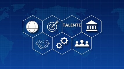 Global Talent Network and Business Concepts with World Map Background Keywords: talent, global, network, business, concepts, world map, globe, target, dart, bullseye, handshake, partnership, gears - Powered by Adobe