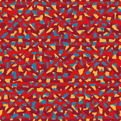 Line Doodle Seamless Pattern 61 - Abstract Scatter