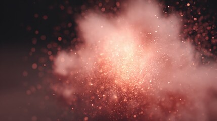 Abstract background with a pink and red color scheme. the background is black with small white dots scattered throughout, creating a bokeh effect.