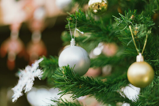 Close up of a hanging Chistmas tree