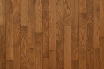 Fototapeta premium Wooden parquet floor texture with natural oak brown planks in seamless geometric pattern on flat view background. Ai generative. Ai generative