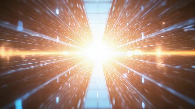 Digital data flowing through server network infrastructure