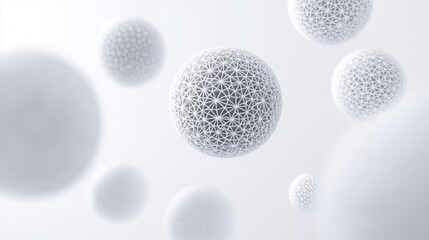 White geometric sphere background image