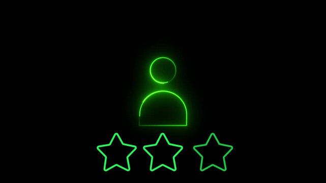 A glowing neon design featuring a reputation symbol, representing trust, respect, and lasting value in professional partnerships