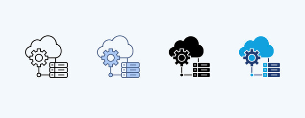 Big Data Multiple Icon Illustration Vector