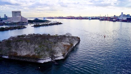 東京都台東区のレインボーブリッジから撮影したベイエリア