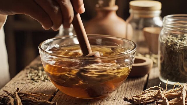 Herbal tea preparation - A step-by-step guide to making a healthy drink.