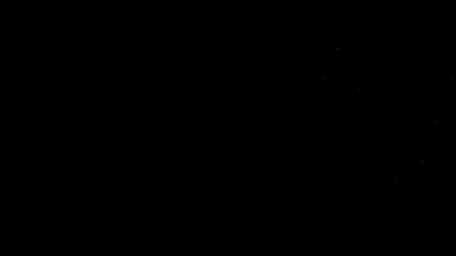 4k Luxury white glitter sparkles line trail, sparkling stars shine animation, blinking cartoon stars, magic dust, pixie dust path, christmas stars isolated on a black screen